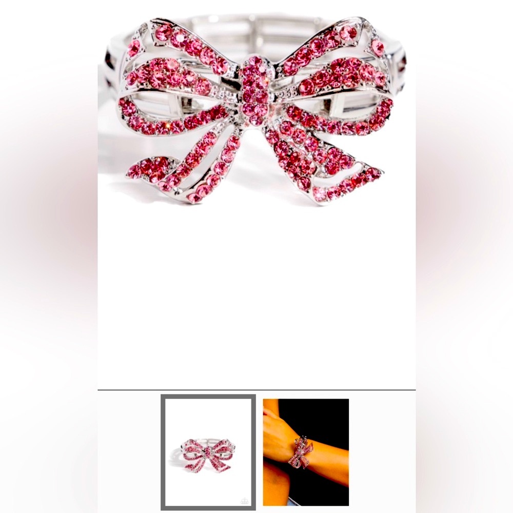 💖💖💖 “IT’S ALL A-BOW-T ME” PINK BRACELET ~ PAPARAZZI❗️💖💖💖 - Picture 3 of 4
